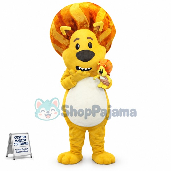 Cautious Lioness Mascot Costume
