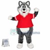 Active Player Gray Wolf Mascot Costume