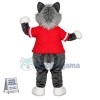 Active Player Gray Wolf Mascot Costume