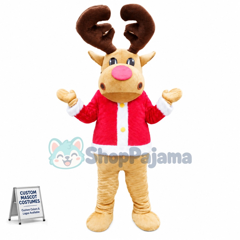 Christmas Elk Mascot Adult Costume