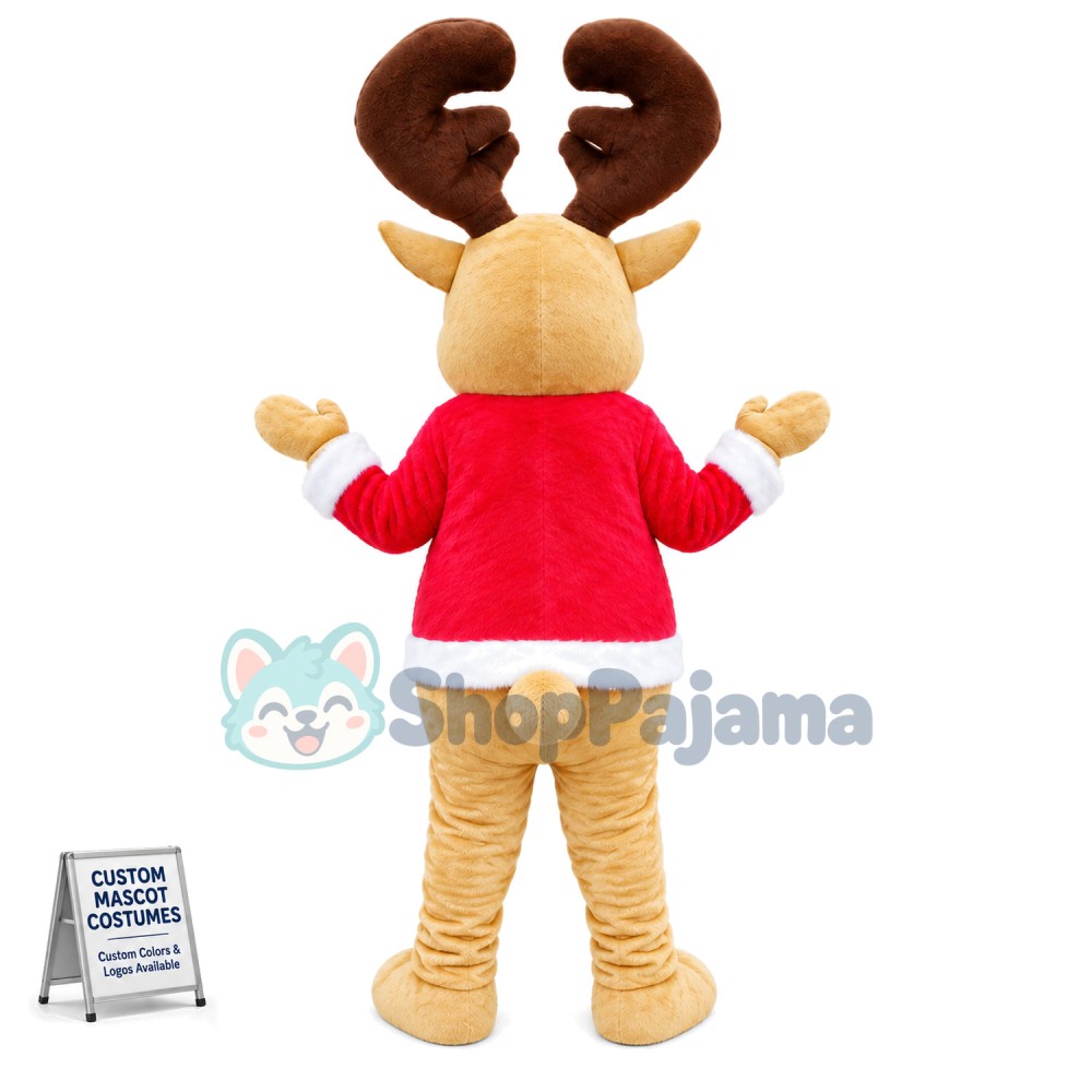 Christmas Elk Mascot Adult Costume