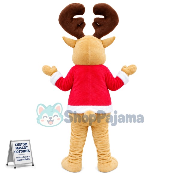 Christmas Elk Mascot Adult Costume