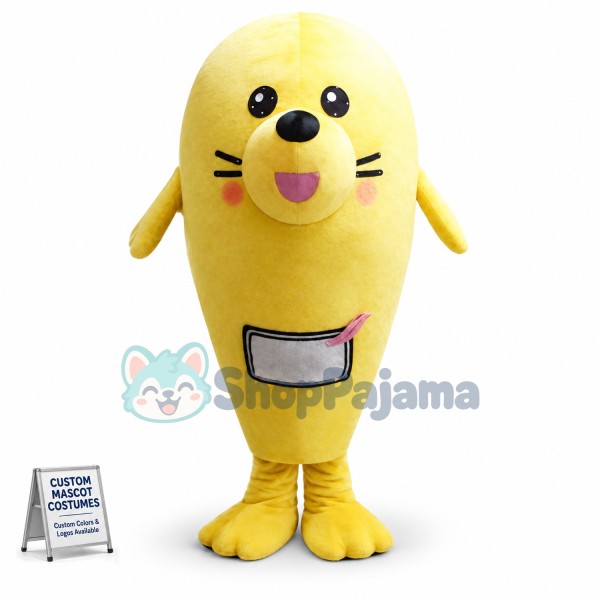 Likable Yellow Small Seal Mascot Costume