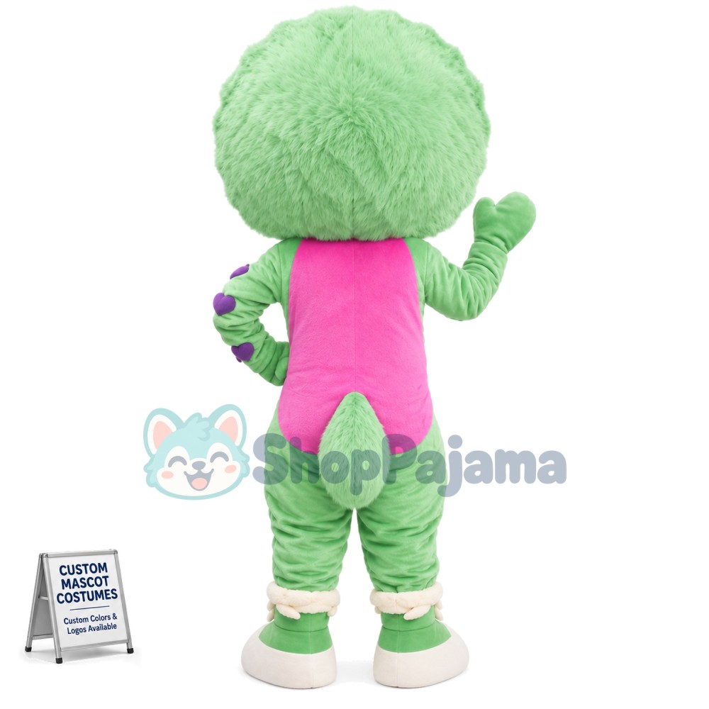 Barney & Friends Mascot Green Dinosaur Costume