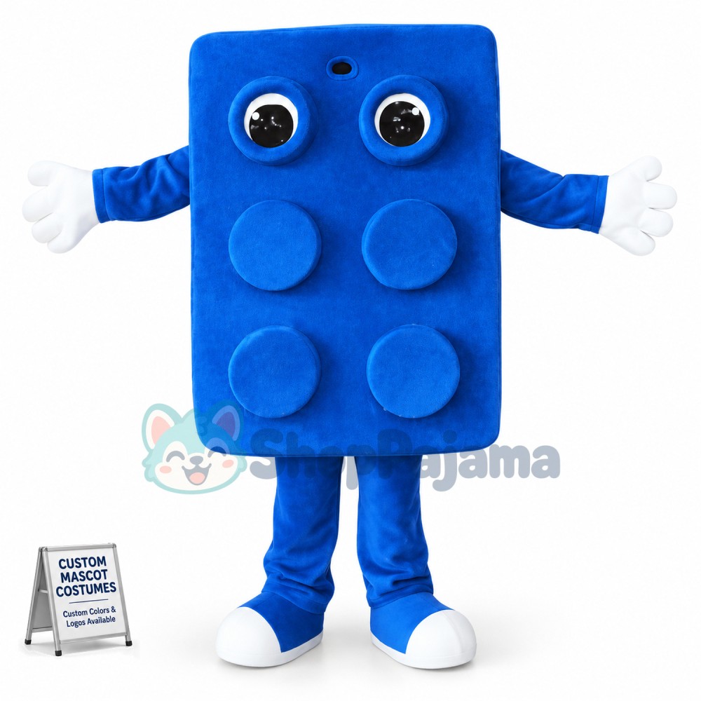 Blue Plastic Mould Mascot Costume