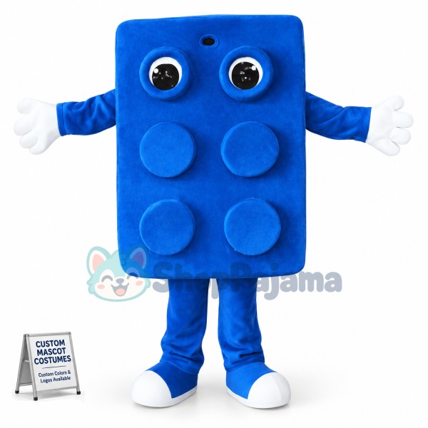 Blue Plastic Mould Mascot Costume