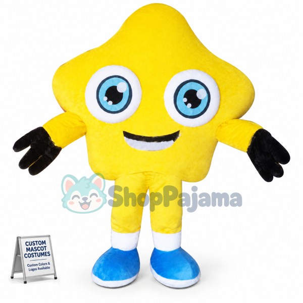 Cartoon Blue Eyes Star Mascot Costume