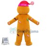 Christmas Candy Gingerbread Man Mascot Costume