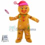 Christmas Candy Gingerbread Man Mascot Costume