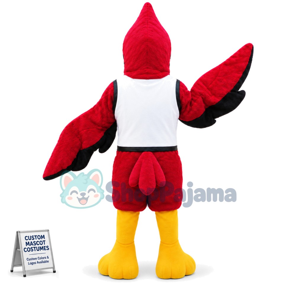 Big Eagle In The Tight Vest Mascot Costume