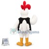 White Chicken With Staring Eyes Mascot Costume