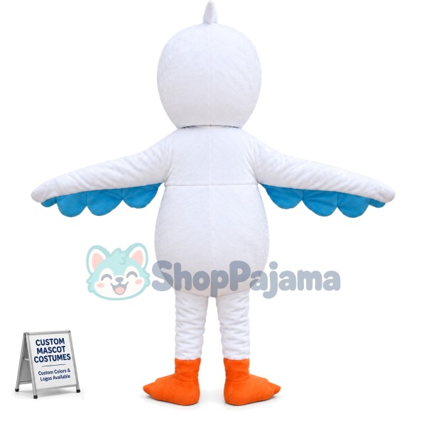 Winking Adult Cartoon Chicken Mascot Costume