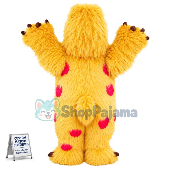 Brown Long Fur Sullivan Mascot Cartoon Costume
