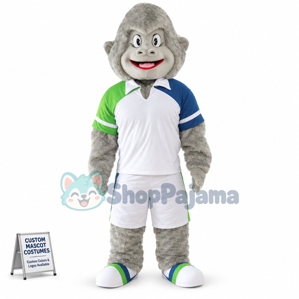 Grey Apes In The Sport Set Mascot Costume