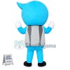 Light Blue Cartoon Eyeball Mascot Costume