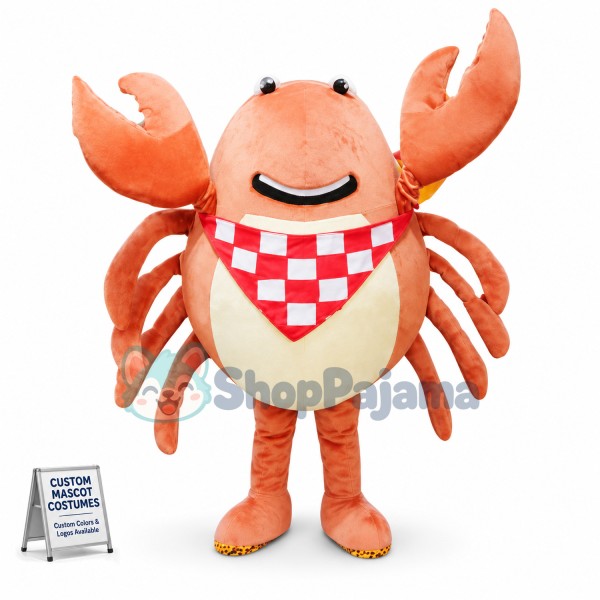 Crab In The Plaid Square Mascot Costume