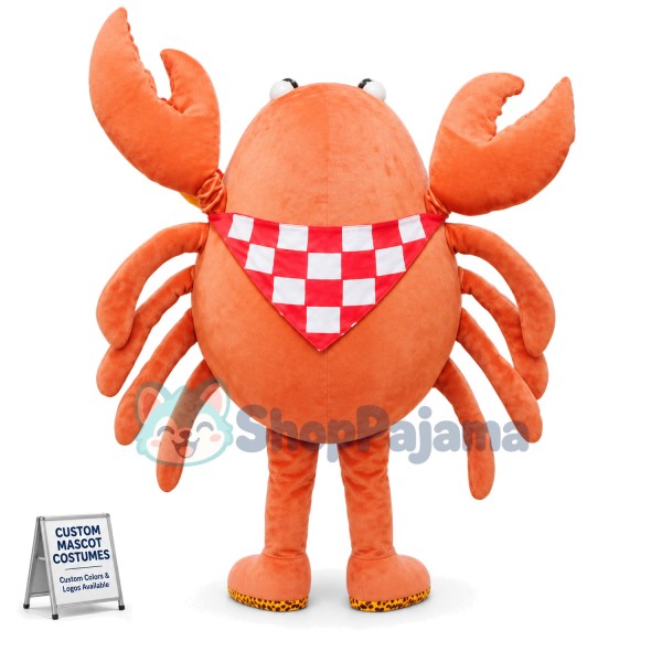Crab In The Plaid Square Mascot Costume