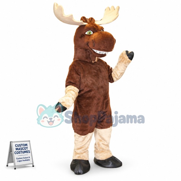 Adult Hale Reindeer Mascot Costume