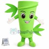 Section Of Green Bamboo Mascot Costume