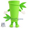 Section Of Green Bamboo Mascot Costume