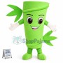Section Of Green Bamboo Mascot Costume