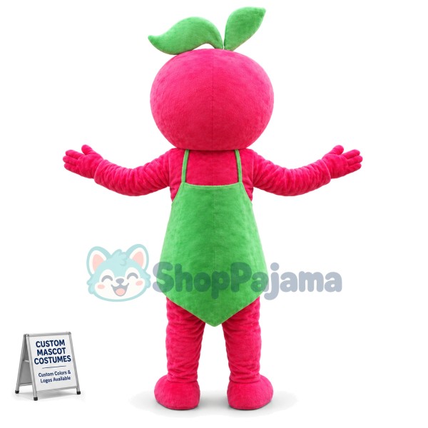 Apple Doll With Apron Mascot Costume