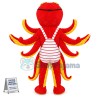 Bib Red Octopus Mascot Costume