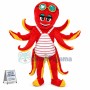 Bib Red Octopus Mascot Costume
