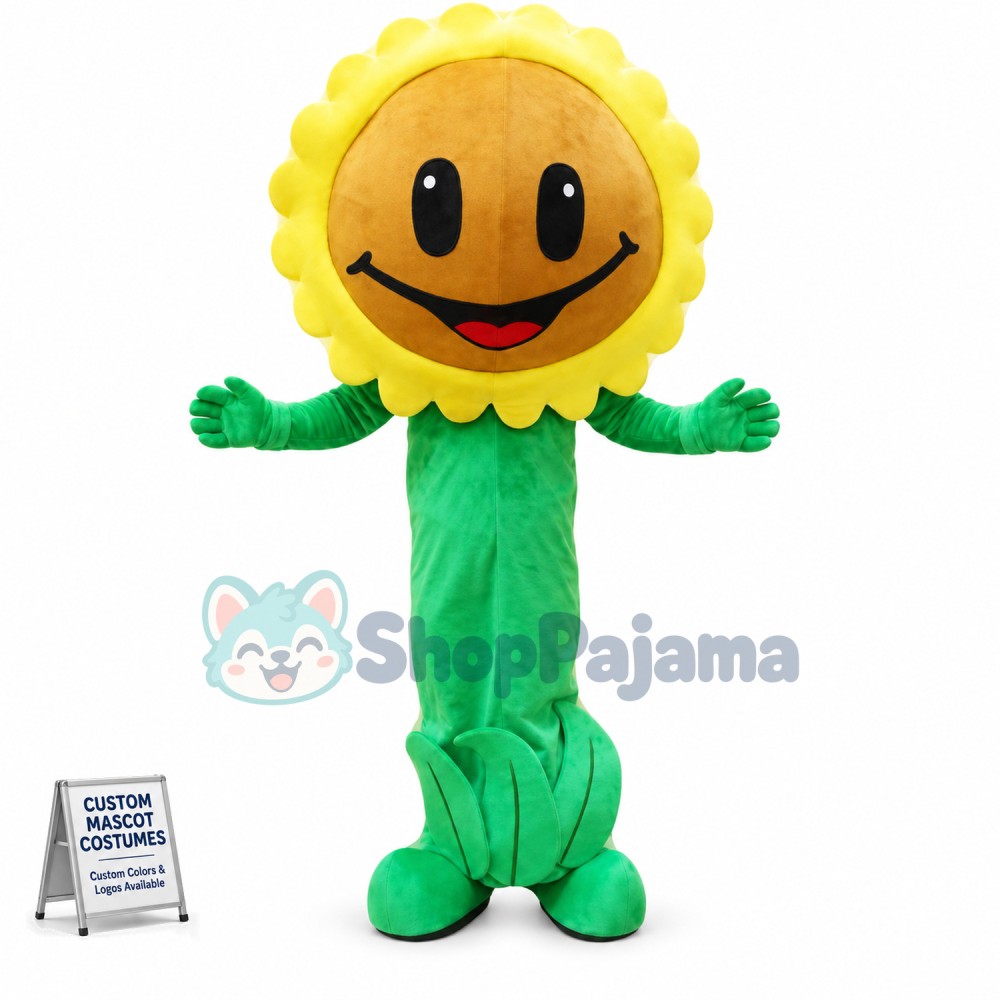 Smile Bright Sunflower Mascot Costume