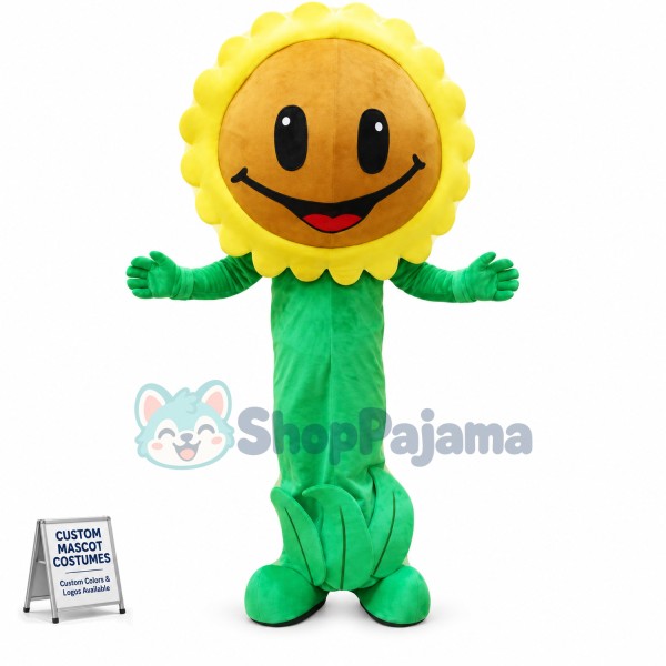 Smile Bright Sunflower Mascot Costume