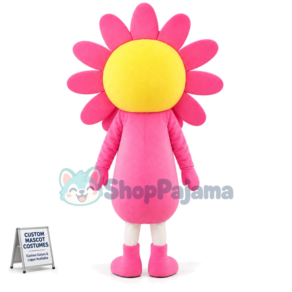 Whole Pink Sunflower Mascot Costume