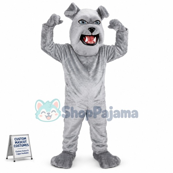 Barking Power Bulldog Mascot Costume