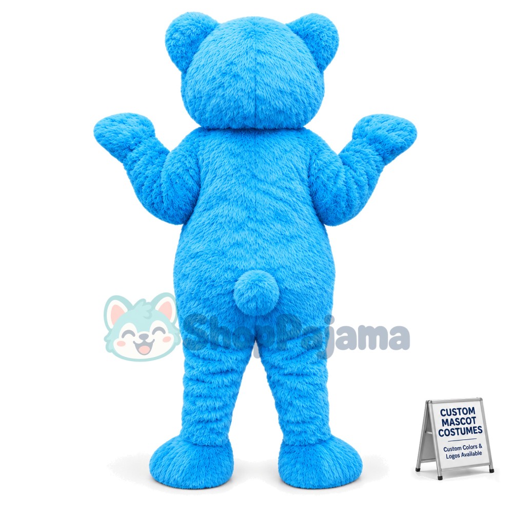 Whole Body Blue Bear Soft Mascot Costume