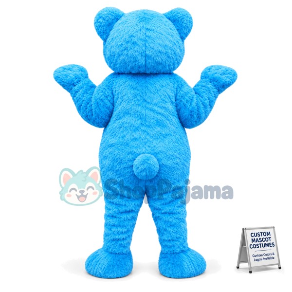 Whole Body Blue Bear Soft Mascot Costume