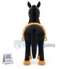 Black Horse With Saddle Mascot Costume