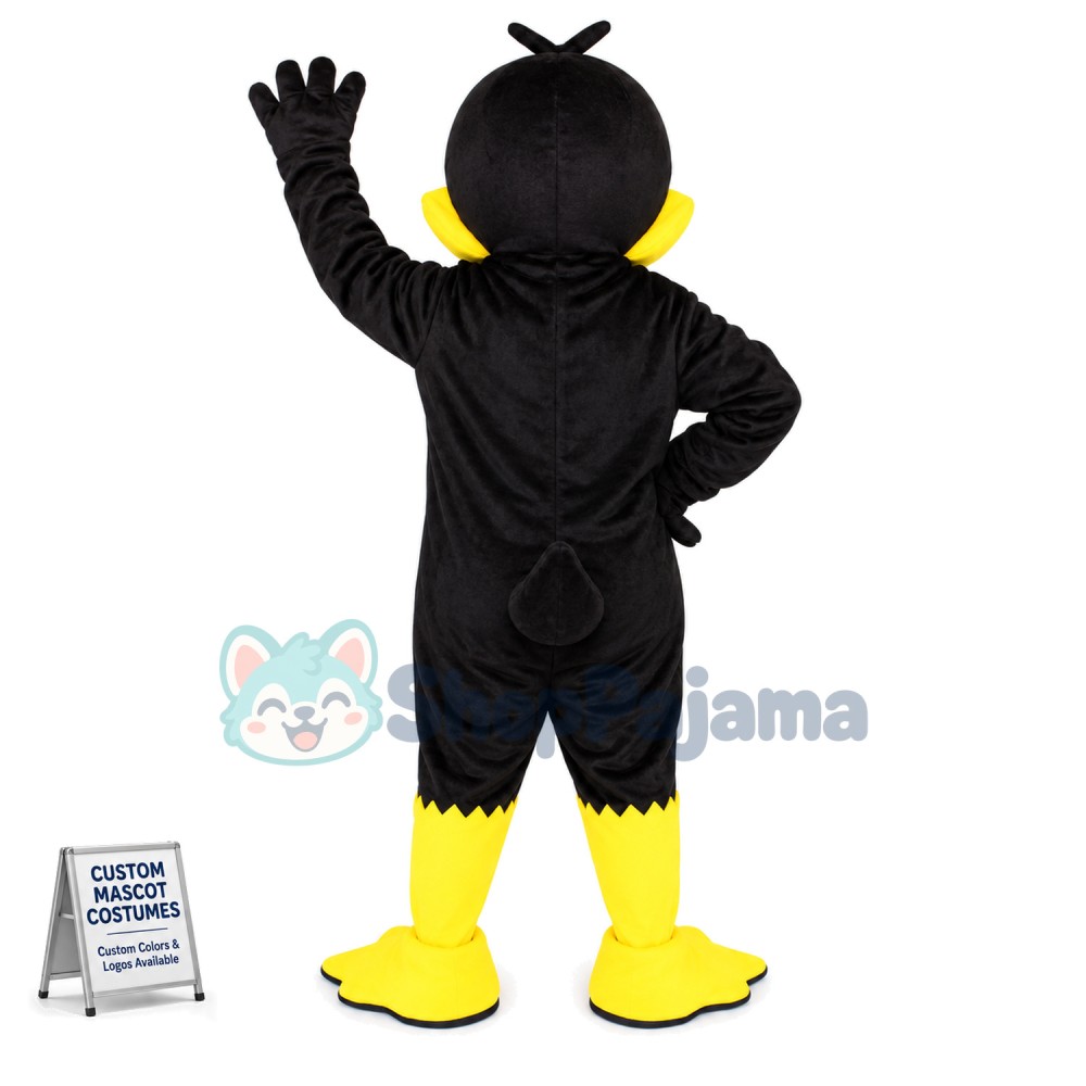 Beckoning Black Duck Mascot Costume
