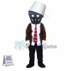 Bucket Zombie Cartoon Mascot Costume