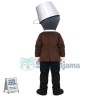 Bucket Zombie Cartoon Mascot Costume