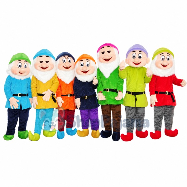 Colored Adult Size Dwarf Mascot Costume