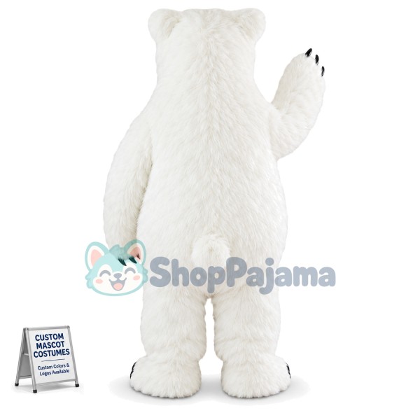 Thick Fur Polar Bear Mascot Costume
