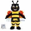 Black Bee Mascot Costume With Bright Wings