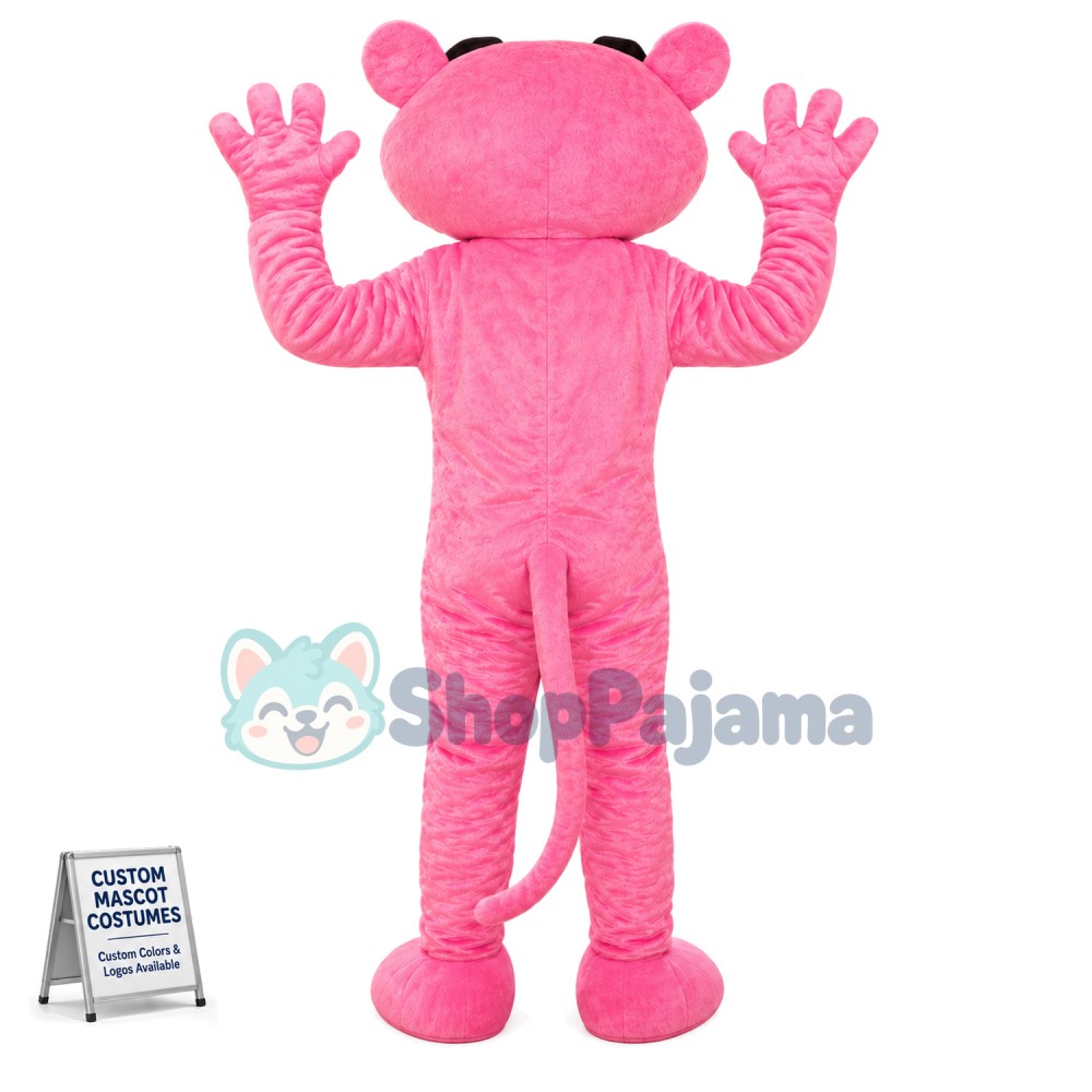 Pink Panther Mascot Costume Cartoon Character