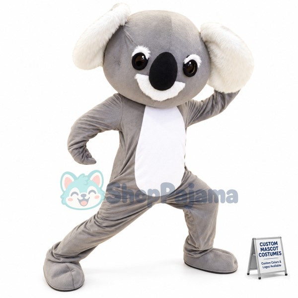Kung Fu Grey Koala Mascot Costume