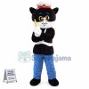 Black Cat Sheriff Cartoon Mascot Costume