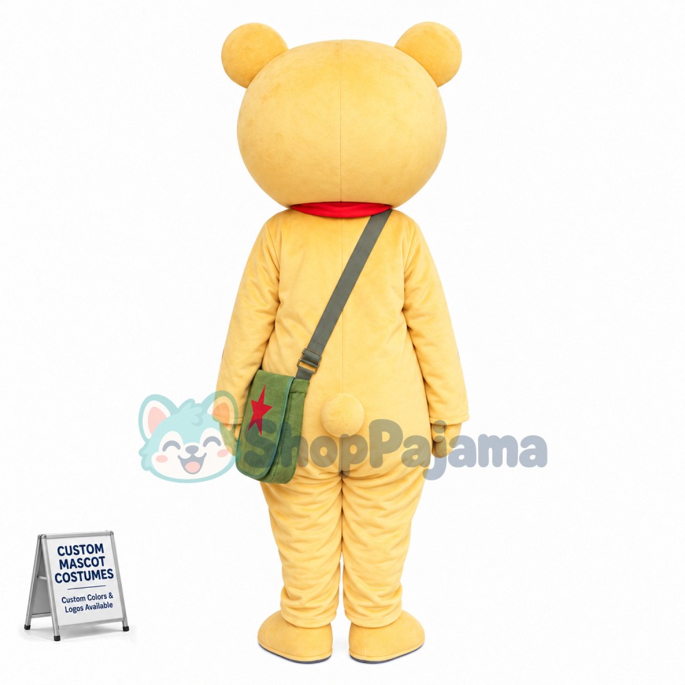 Young Pioneer Brown Bear Mascot Costume