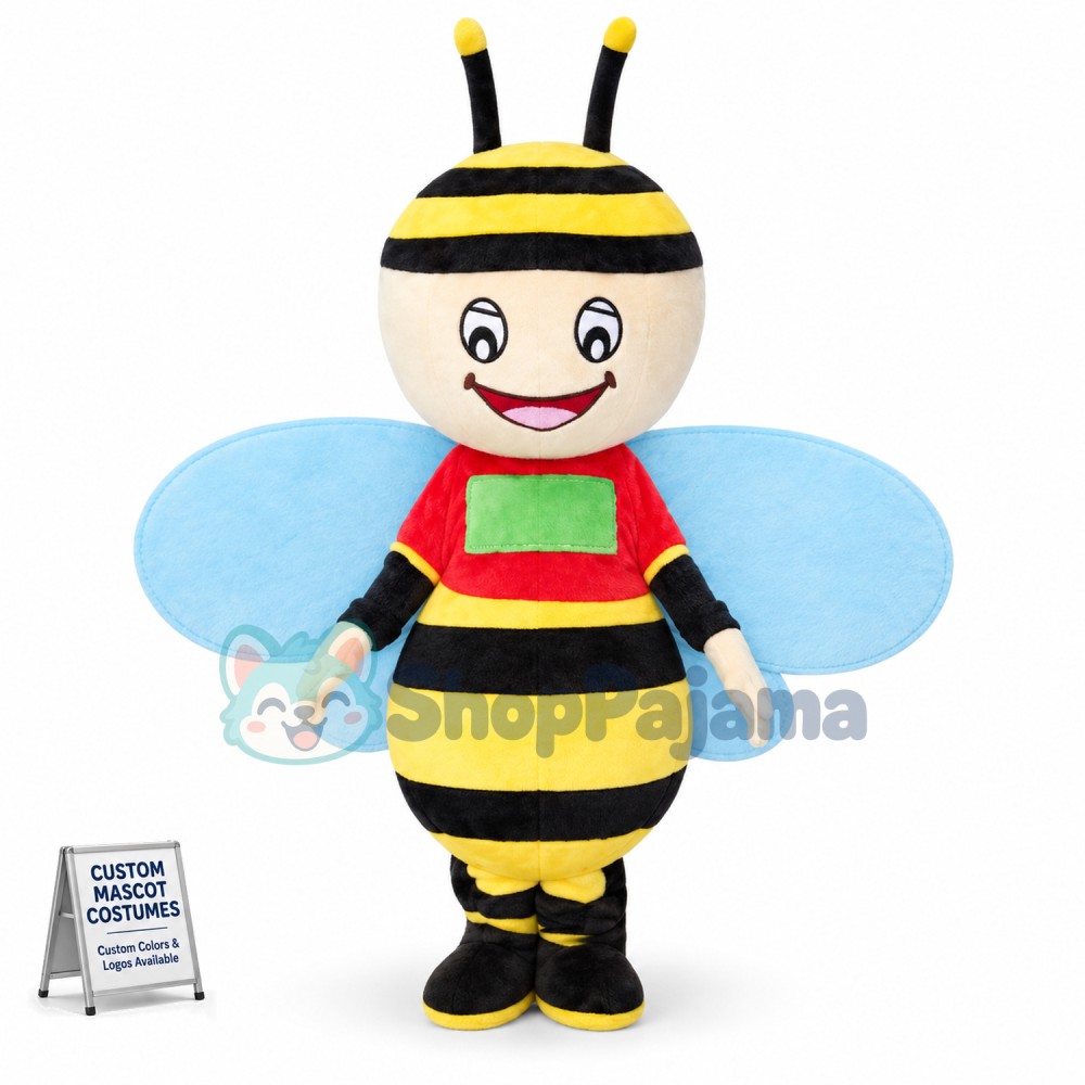 Blue Wings Little Bee Mascot Costume