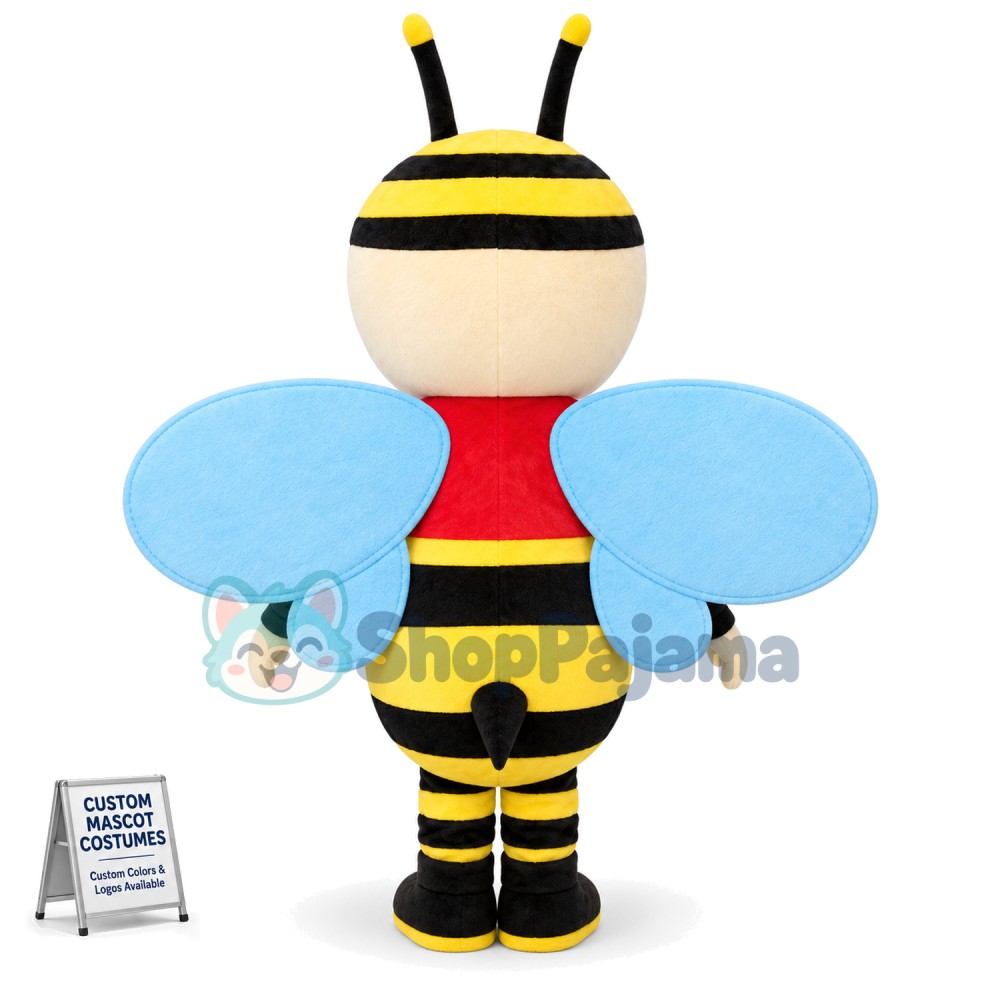 Blue Wings Little Bee Mascot Costume