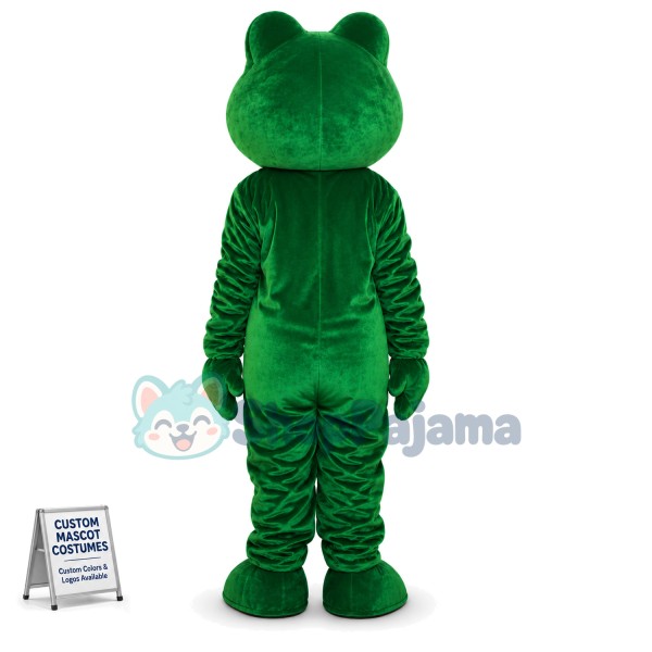 Green Sharp Teeth Snake Mascot Costume