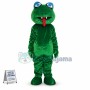 Green Sharp Teeth Snake Mascot Costume