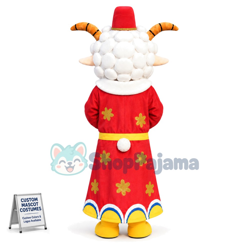 Blessed Weslie Sheep Mascot Cartoon Costume